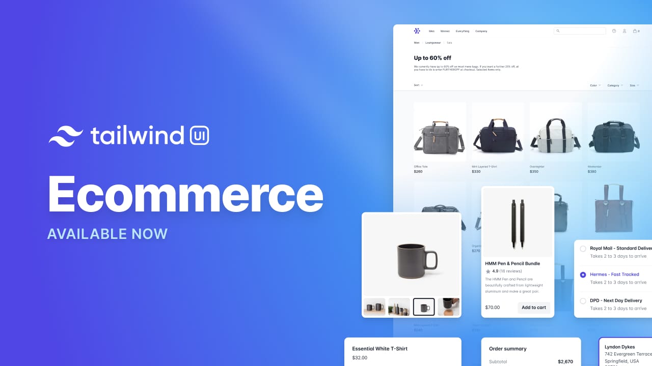 Tailwind UI Ecommerce available now